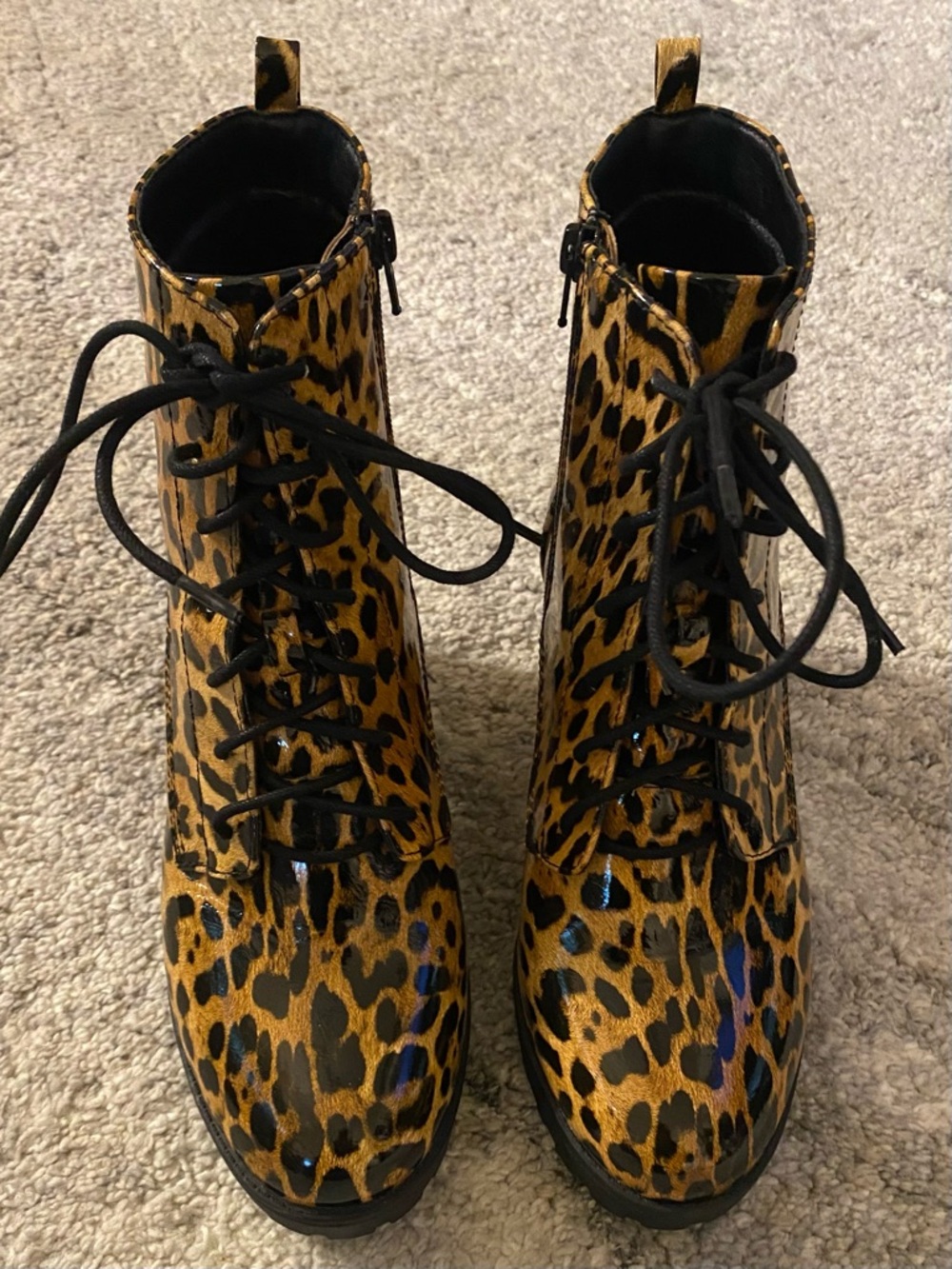 MIA Leopard Print Combat Boots Size 9.5 ๐ค๐ค - Picture 3 of 8